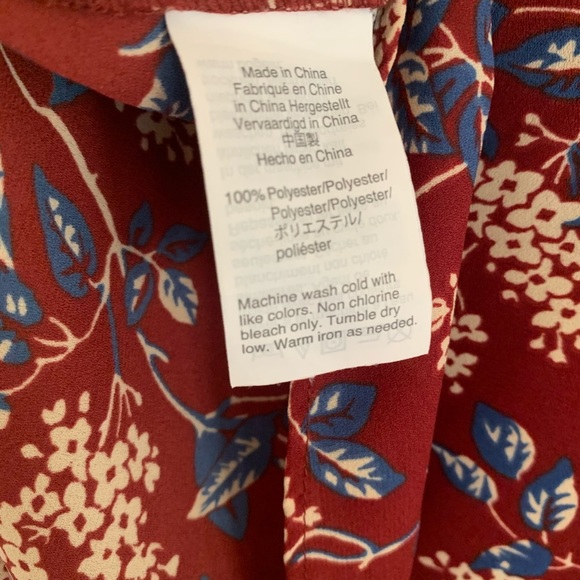 Women’s Madewell Blouse - Flower Top Shirt - Picture 4 of 5